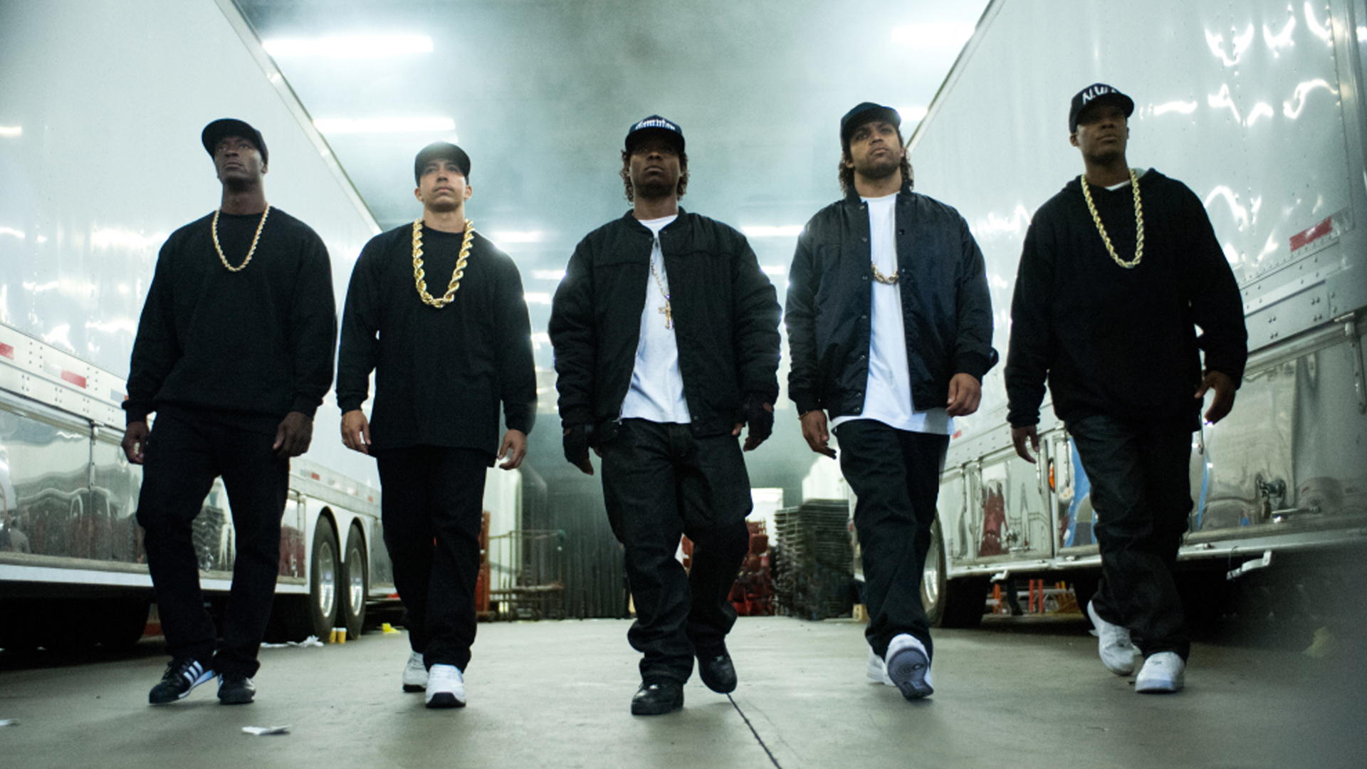 Dr. Dre, Ice Cube, DJ Yella, MC Ren und Eazy-E